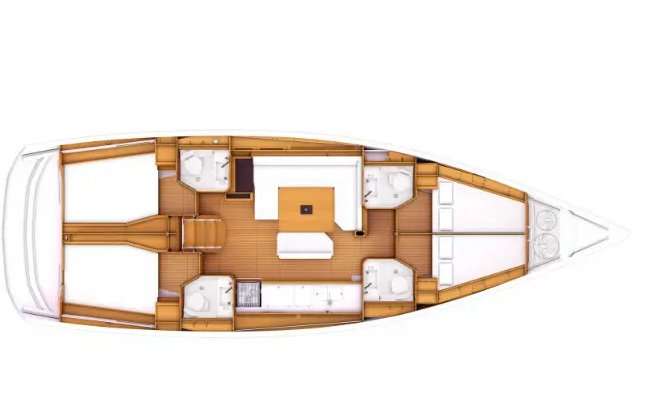 Distribución del barco Sun Odyssey 479