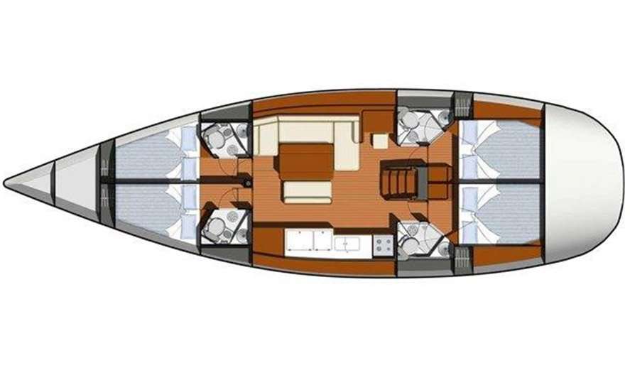 Plans du bateau Sun Odyssey 49