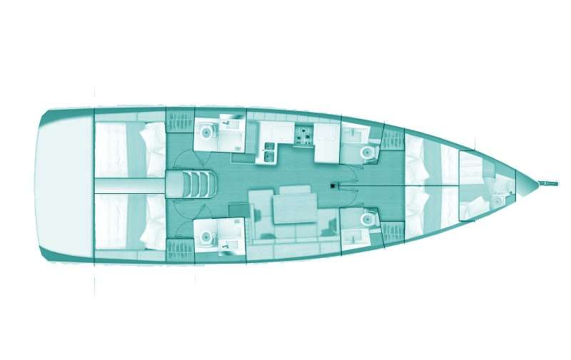 Plans du bateau Sun Odyssey 490