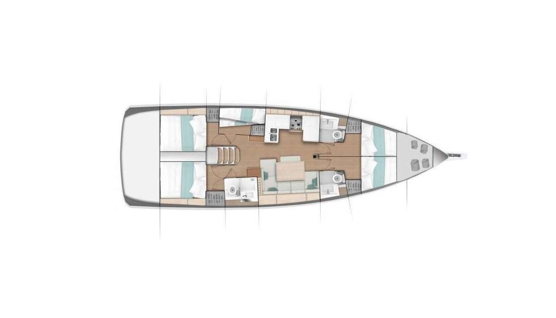 План яхты Sun Odyssey 490