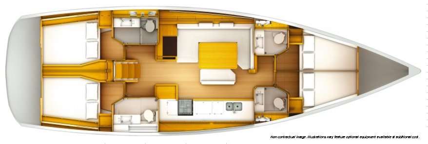 Plans du bateau Sun Odyssey 519