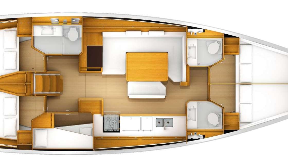 Plans du bateau Sun Odyssey 519