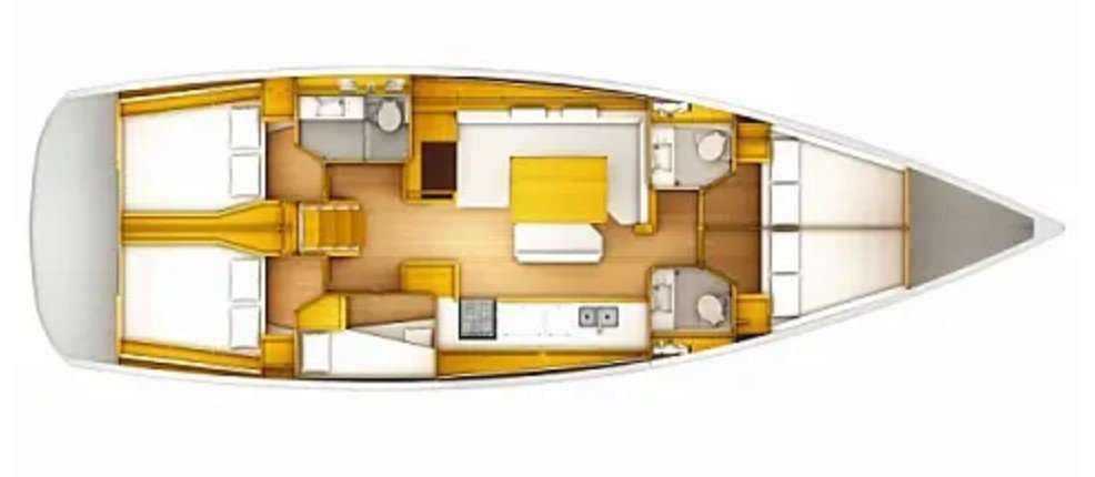 Plans du bateau Sun Odyssey 519