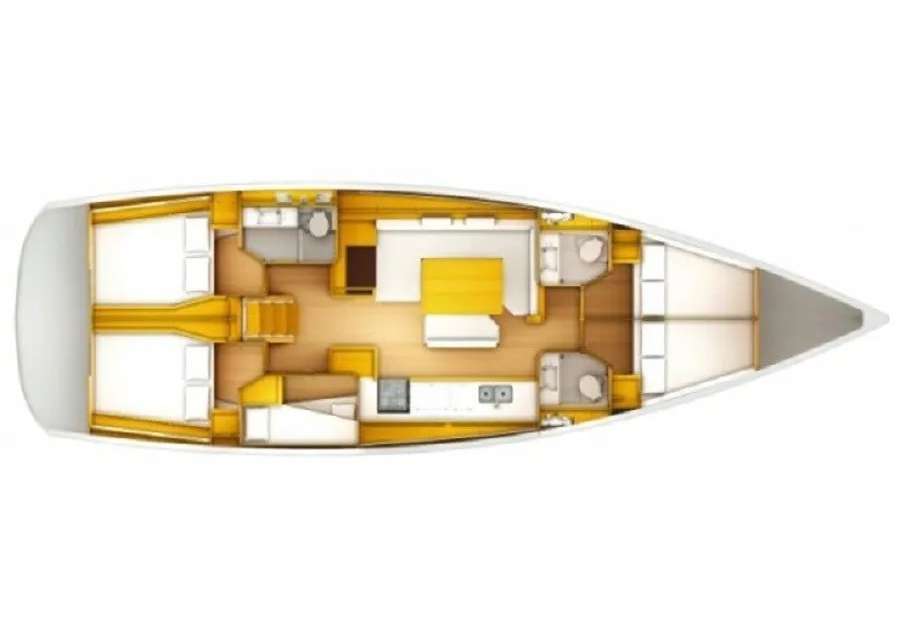 План яхты Sun Odyssey 519