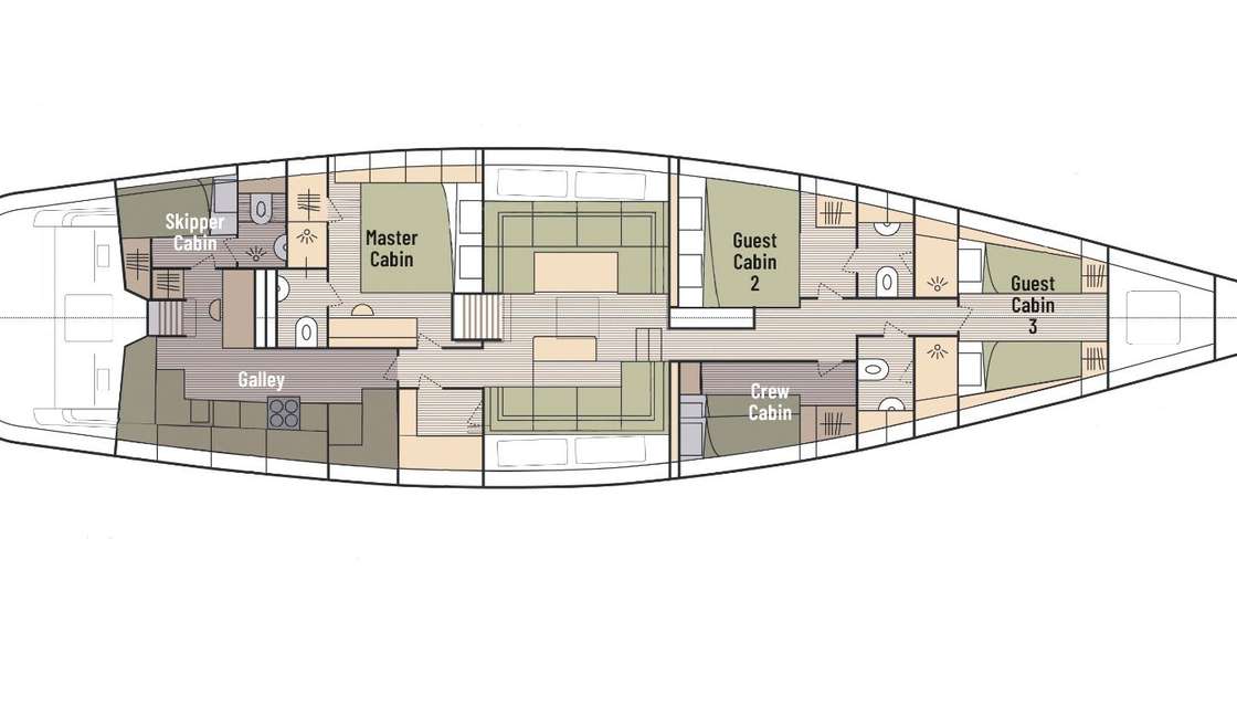 Plans du bateau Swan 76