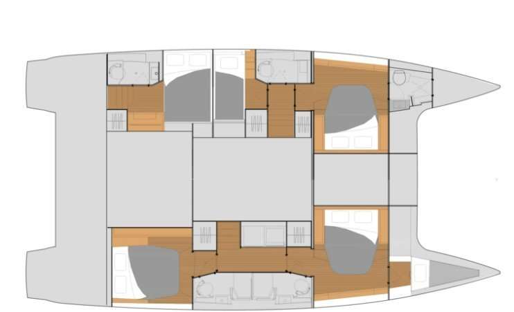 Layout of the boat Tanna 47