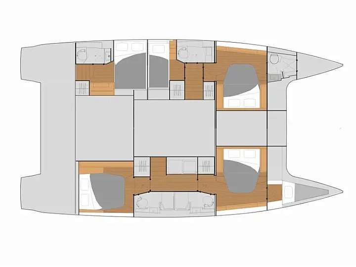 Layout of the boat Tanna 47