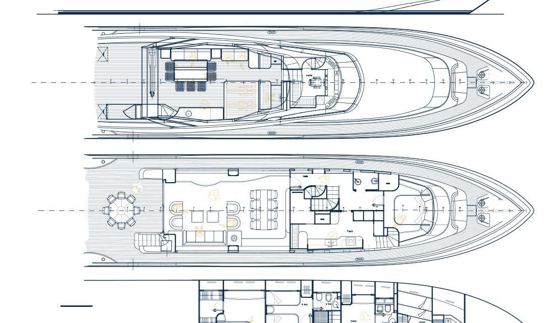 Piano della barca Technema 95