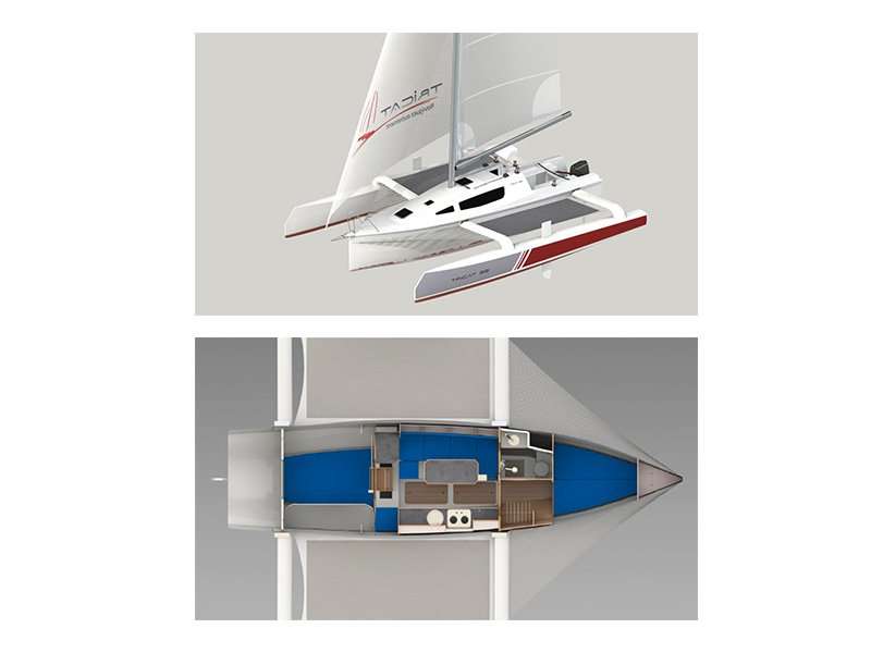 Layout of the boat Tricat 30