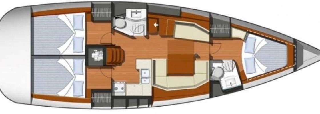 Plans du bateau Sun Odyssey 42i