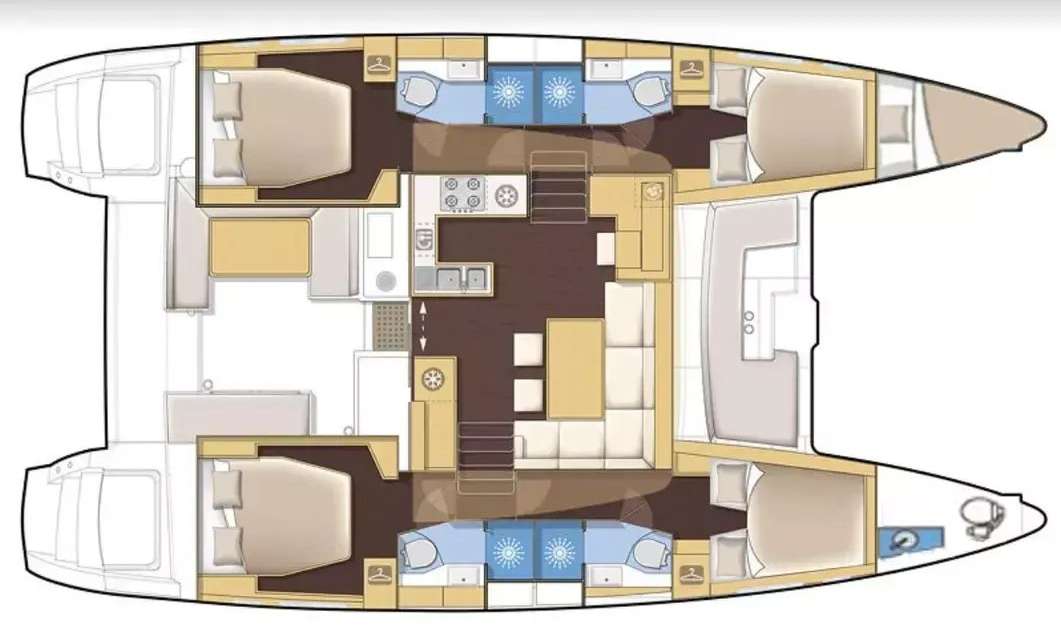Piano della barca Lagoon 46