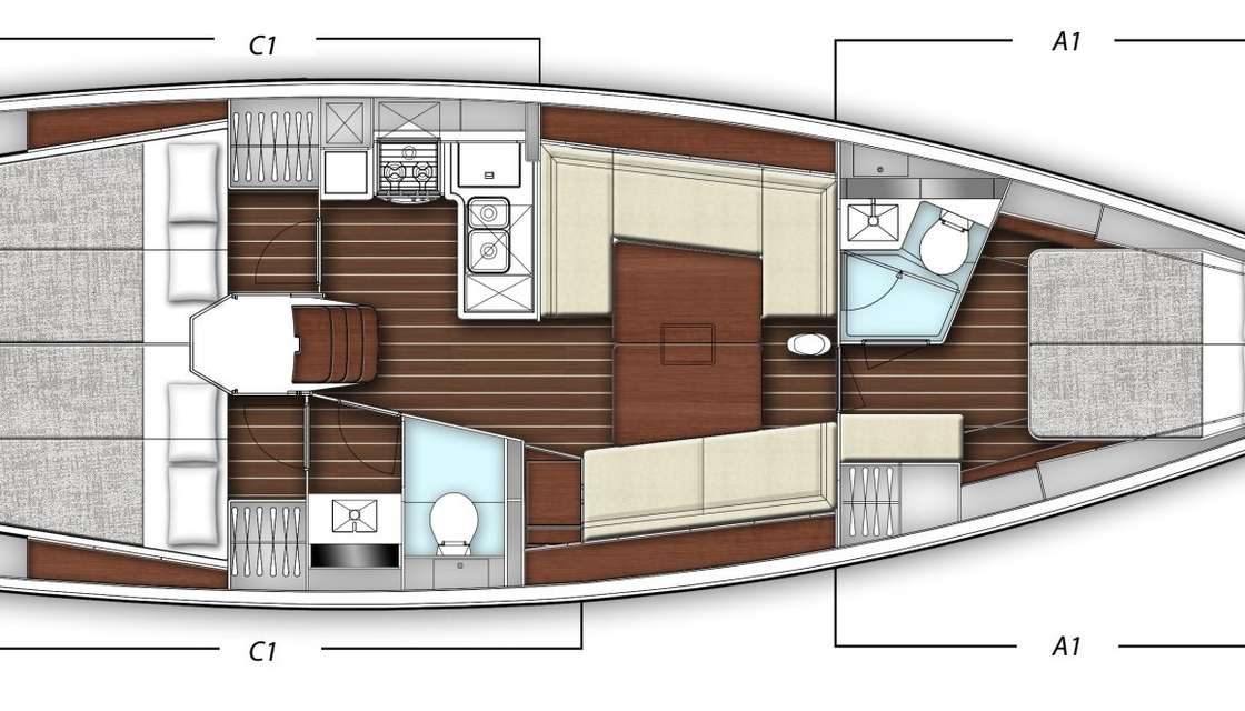 План яхты X Yacht 4³