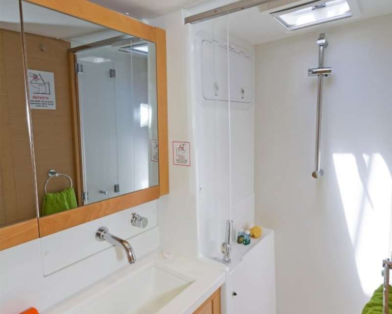 Private bathroom with electric toilet