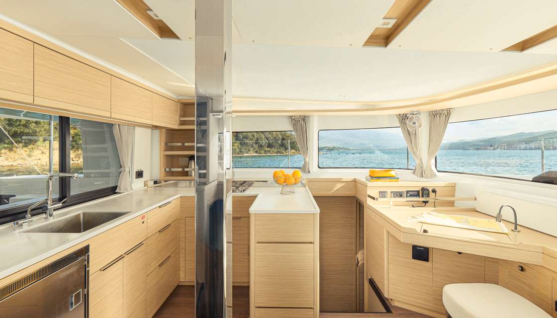 La cuisine avec une belle vue