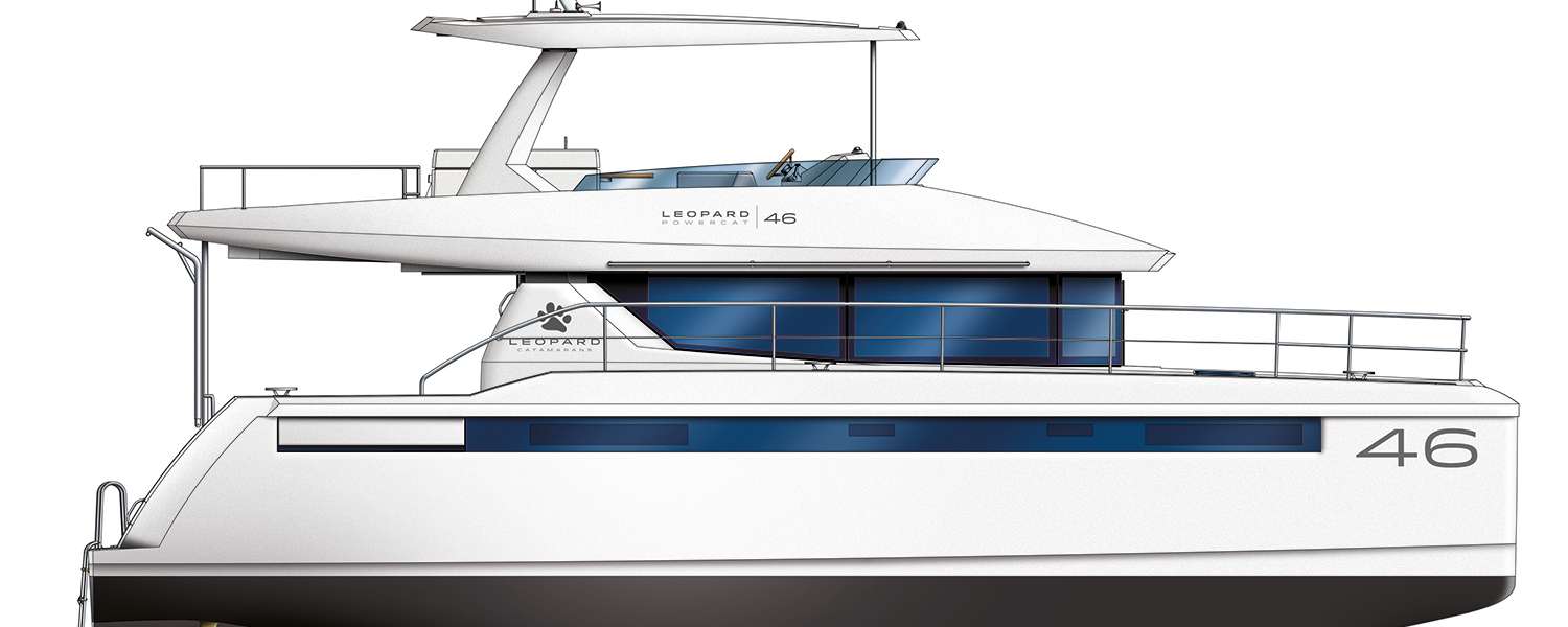 Motorkatamaran Leopard 46 PC
