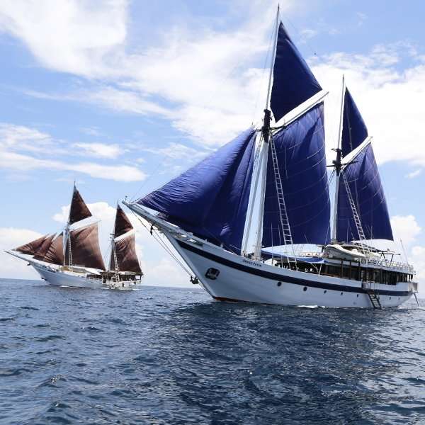 Photo Erkunden Sie Indonesien auf einem traditionellen Segelboot