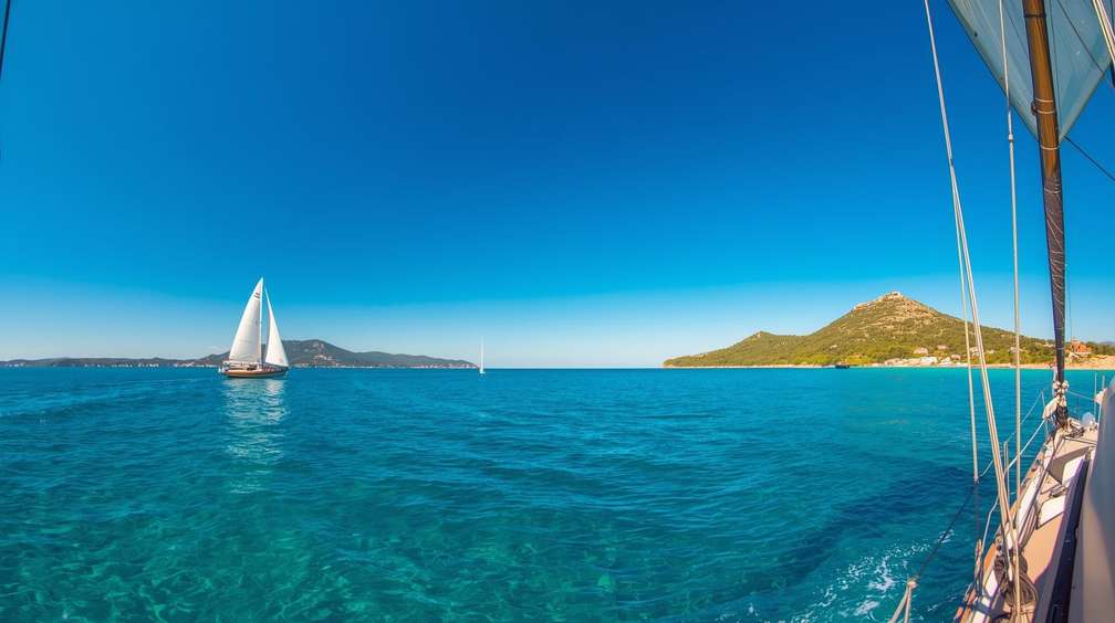 Navigation en voilier entre l’île d’Elbe et la Corse