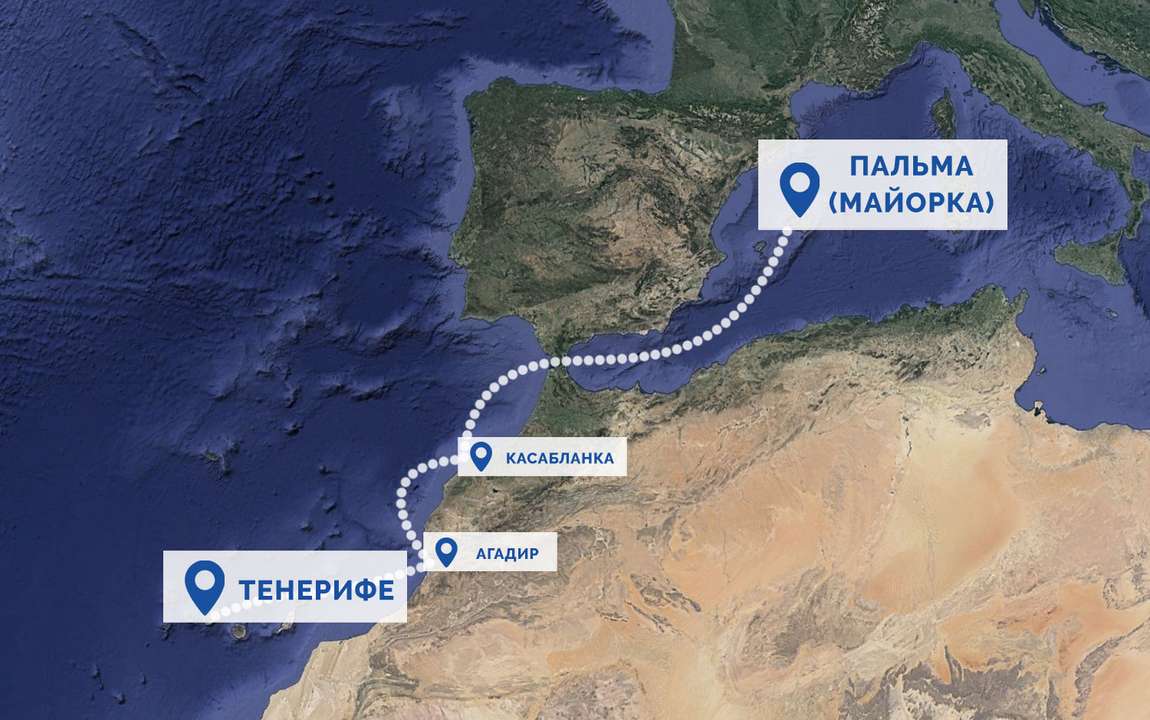 Чартер в один конец с Канар на Балеары на яхте в 2022