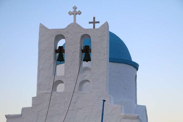 La famosa Chiesa dei Sette Martiri sull'isola di Sifnos
