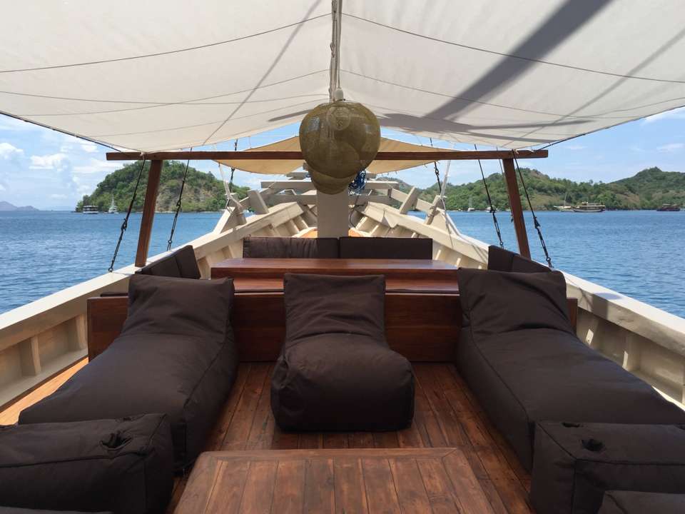 L'espace extérieur est chaleureux et accueillant