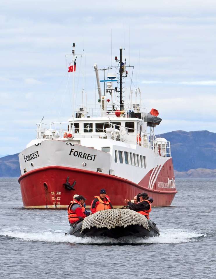 Excursion en zodiac pour rejoindre la terre