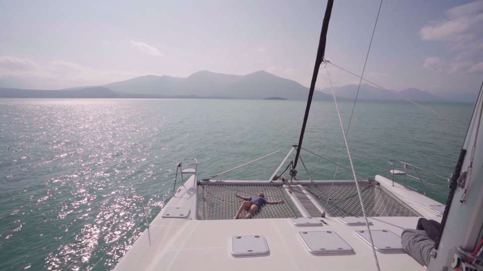 Relax on the trampolines