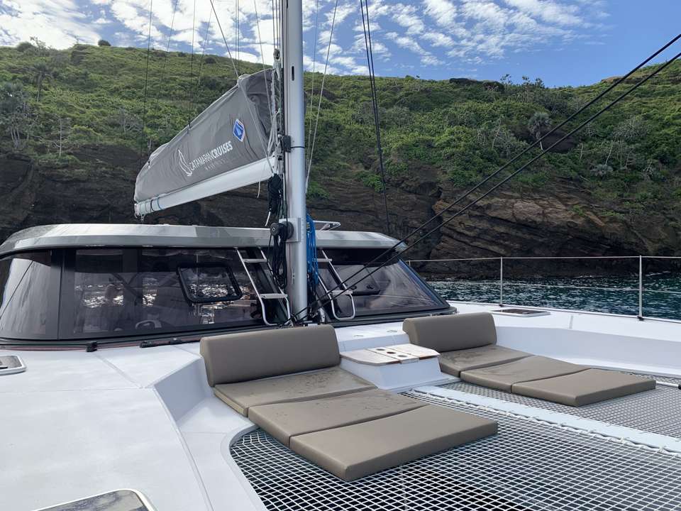 Relax on the trampolines to watch the sunset