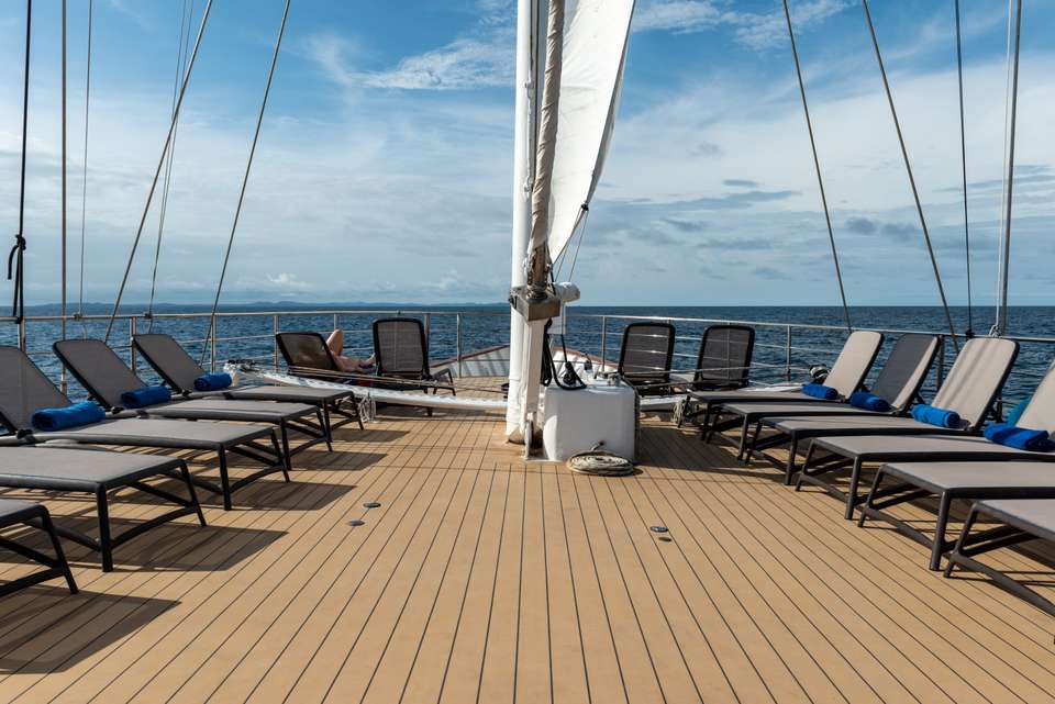 Un sun deck ideale per osservare la costa!