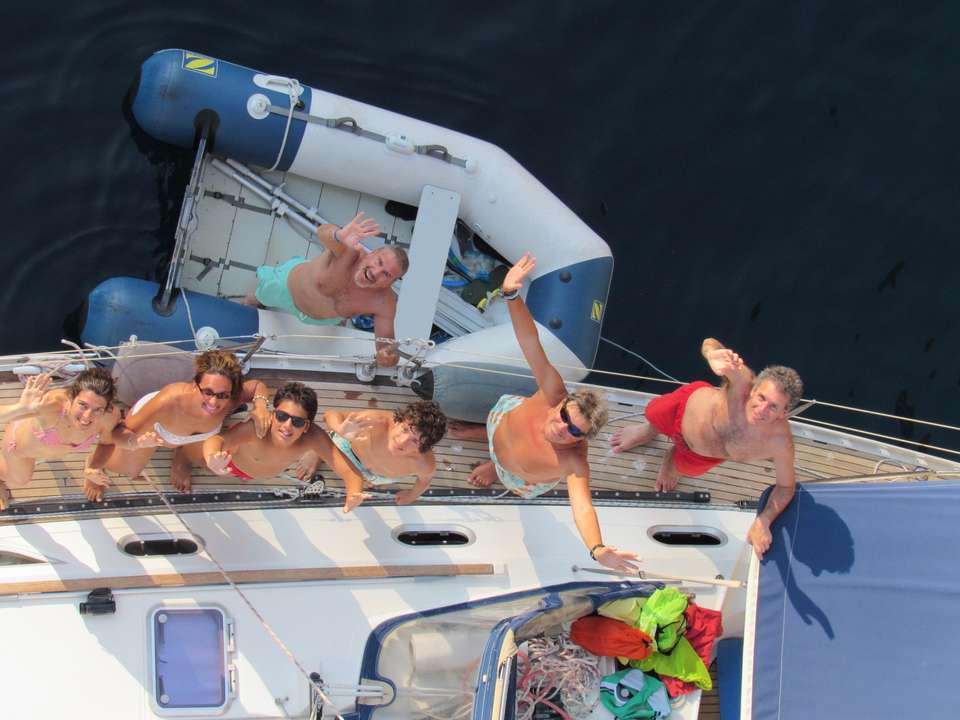 A large table for eating together
