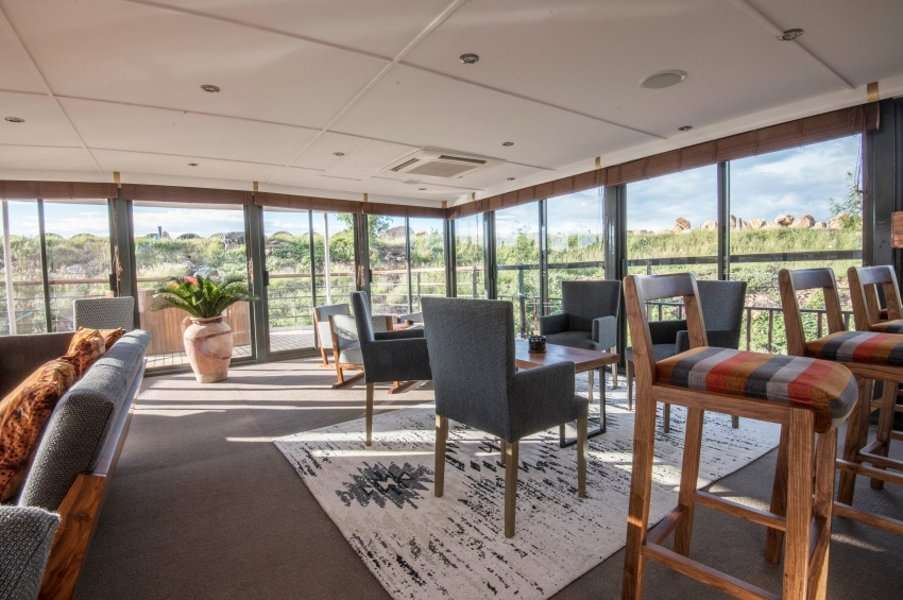 Panoramic windows are perfect for not missing the scenery