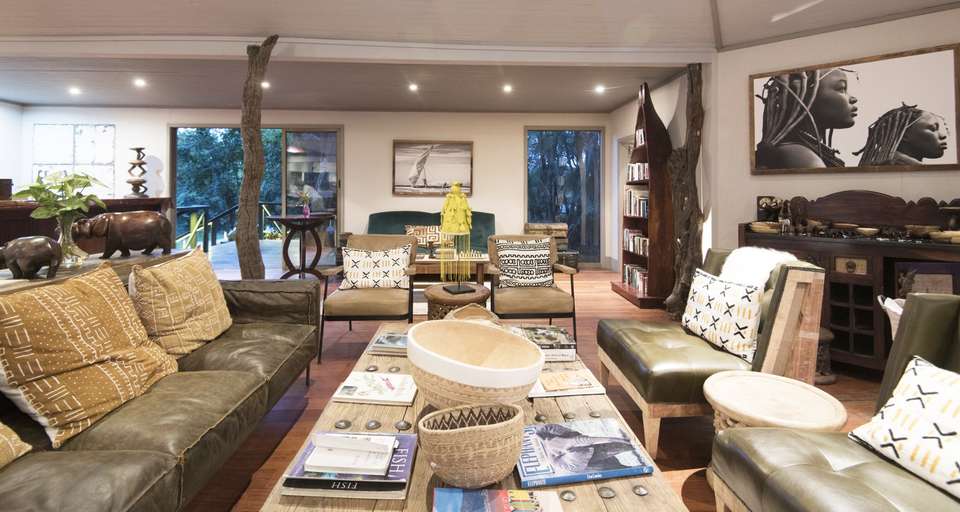 Lake Kariba and its shores populated by wild animals